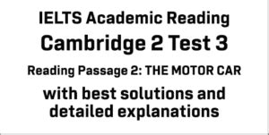 ielts in motor city|IELTS Cambridge 2 Test 3: AC Reading Module .